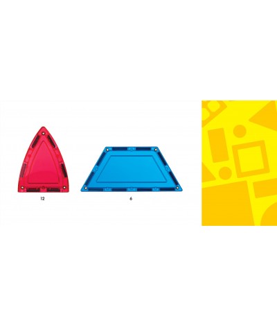 Learn & Grow Toys - Magnetic Tiles - Dome Pack (18 Piece)