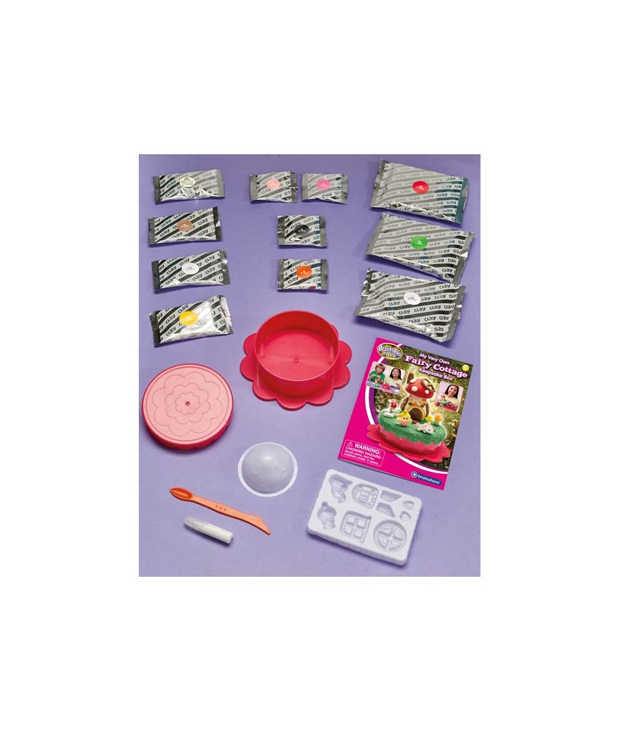 Brainstorm - My Very Own Fairy Cottage Keepsake Box - Maak zelf een sprookjeshuisje met glow-in-the-dark klei