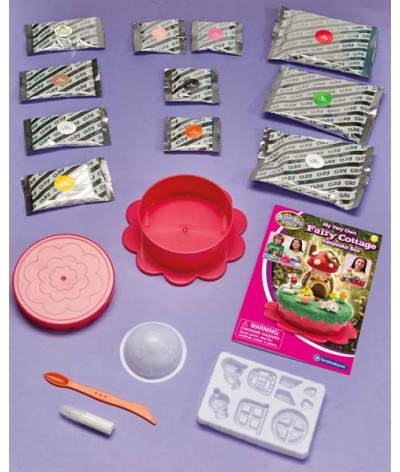 Brainstorm - My Very Own Fairy Cottage Keepsake Box - Maak zelf een sprookjeshuisje met glow-in-the-dark klei
