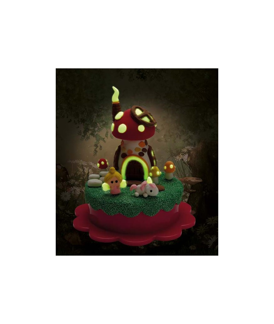 Brainstorm - My Very Own Fairy Cottage Keepsake Box - Maak zelf een sprookjeshuisje met glow-in-the-dark klei