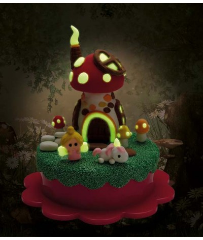 Brainstorm - My Very Own Fairy Cottage Keepsake Box - Maak zelf een sprookjeshuisje met glow-in-the-dark klei