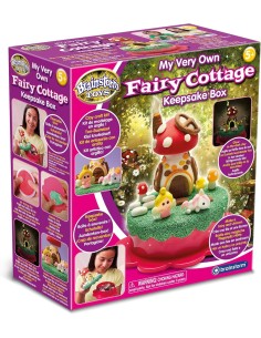 Brainstorm - My Very Own Fairy Cottage Keepsake Box - Maak zelf een sprookjeshuisje met glow-in-the-dark klei