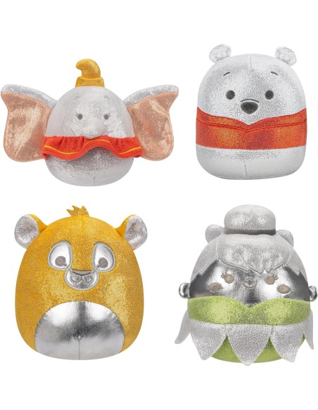 Squishmallows - D100 4 Pack (Winnie the Pooh, Tinkerbell, Nala, Dumbo)  12,5 cm Plush
