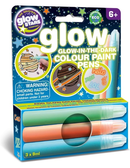 Brainstorm Toys Glow-in-the-Dark Colour Pens – drie gekleurde glow verfstiften